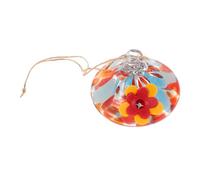 VICASKY Distributeur de nourriture en verre soufflé - Ornement suspendu pour l'extérieur avec crochets, design unique - Comme décoration pour fenêtre, jardin, véranda et arrière-cour