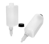 VICASKY Distributeur de Savonnette Mural 2 Pièces, Flacon Intérieur Plastique 350 ML Fileté, Accessoire Cuisine et Hôtel, Pompe Doseuse Intégrée, Compatible Distributeur Savonnette Évier