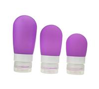 VICASKY Distributeurs De Voyage En Silicone 38 Ml Boules Portables Anti-fuite Pour Lotions Corporelles Et Savons Liquides Réutilisables Violets