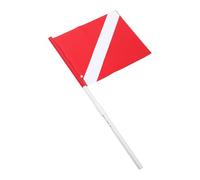 VICASKY Dive Flag for Boat: Red White Floating Snorkel Dive Flag with 23.6" Stiffening Pole, 13x12 Warning Safety Signal for Float Buoy Spearfishing Boating Freediving Snorkeling