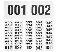 VICASKY Dossards de Course adhésifs 50 unités, Chiffres adhesifs de 1 à 50, Autocollants Noir à Coins arrondis, 19 x 14,5 cm, pour Marathons et Courses caritatives