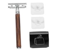 VICASKY Double-sided Old Style Razor Set Manual Beard Shaving Tool With Iron Blade Case And Stand Comfortable Grip Safe And Practical