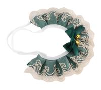 VICASKY Écharpe en Dentelle Clochette pour Chien et Chat, 25-30 Cm | Léger et Respirant, Garde le Pelage Propre au Repas, Style Délicat, pour Fête ou Présent