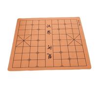 VICASKY Échiquier chinois en damier - Échiquier chinois - Plateau de jeu pliable Xiangqi - Tapis d'échecs pliable - En cuir synthétique - Marron clair