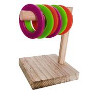 VICASKY Éducatif Interactif en Bois pour Perroquet D’Anneau, D’Intelligence pour Oiseaux, Fournitures pour Animaux de Compagnie, Développement Cognitif et Interaction Animale