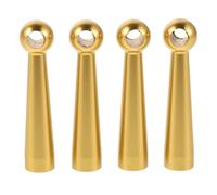 VICASKY Embouts de Poteau Métalliques Dorés pour Meubles 4 Pièces Connecteurs Robustes pour Balustrades en Verre, Rails de Galerie et Broches D'armoire, Compatibles Chariots de