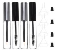 VICASKY Ensemble de 12 Tubes Vides Transparents 10 Ml pour Mascara et Eyeliner 4 Entonnoirs et 4 Bouchons Pipettes de Transfert Voyage et Maquillage DIY Couleur Couleur Aléatoire