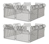 VICASKY Ensemble De 2 Miniature Plastic Military Scene Fence for DIY Building Blocks Small Garden Fence Toy for Micro Landscape and War Scene Decoration