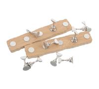 VICASKY Ensemble De 2 Support Base Naturel Bois pour avec Ongles Entraînement Bambou de Supports pour Pratique Professionnelle Manucure
