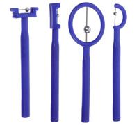 VICASKY Ensemble de 4 Entraîneurs Langue en Plastique et Acier Inoxydable Masseur de Gencives et Outils d'Orthophonie pour Entraînement des Lèvres Rééducation Parole Usage Portable