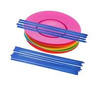 VICASKY Ensemble De 6 Assiettes Tournantes Colorées Et Bâtons pour Jonglage, Accessoire De Scène Équilibré, pour Artistes De Spectacle, Spectacle Et Divertissement, Jouet De Jonglerie Polyvalent