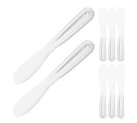 VICASKY Ensemble de 8 Applicateurs de Masque Visage en Plastique Transparent Extra-Épais Spatules Cosmétiques pour Application Précise de Crème et Argile Outils de Soin pour Nettoyage