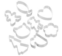 VICASKY Ensemble de 8 Emporte-pièces en Acier Inoxydable pour Pâtisserie Diy, Moules à Biscuits Antiadhésifs Multifonctions pour Cuisson Créative la Maison