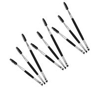 VICASKY Ensemble de 9 Pinceaux à Sourcils Double Embout Manche en Bois Brosse Biseautée et Goupillon Doux pour Maquillage Précis des Sourcils Kit Professionnel Multi-Tailles Adapté