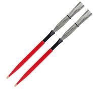 VICASKY Ensemble de Baguettes de Batterie et Balais pour Tambours Jazz, Manche en Bois D'érable, Prise Douce et Confortable, Tonalités Nettes et Douces, pour Débutants et Groupes de Rock,