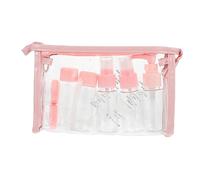 VICASKY Ensemble De Flacons Cosmétiques 11 Pièces, Petite Taille, Réutilisables Et Hermétiques, Portable, Pour Soins Peau En Voyage, Coloris Rouge, Adapté Pour Lotion Et Crème