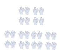 VICASKY Ensemble de pièces de gants de bain pour garçon et fille en gants exfoliants colorés pour un nettoyage et un massage doux de la peau pour filles et garçons blancs