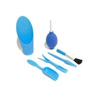 VICASKY Ensemble D'outils De Jardinage Miniatures Bleu 6 Pièces pour Plantes Succulentes Et Transplantations, Outils De Plantation Portables en Plastique Antirouille, pour Jardinage Intérieur