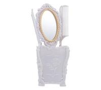 VICASKY Ensemble Peignes à Cheveux et Miroir Blanc Élégant Pvc Portable Anti-statique Massage Cuir Chevelu Femmes Usage Salon Beauté