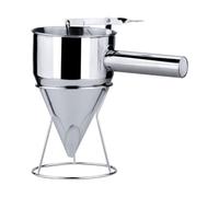 VICASKY Entonnoir à Boules de Poulpe Inoxydable 600 Ml Petit Modèle 8 Mm Poignée Amovible et Support, Distributeur de Pâte pour Crêpes et Kit Sushi, Outil de Cuisson Pratique pour Maison