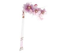 VICASKY Épingle à cheveux chinoise à fleurs avec pompons - Accessoire de cheveux vintage pour une élégante pince à cheveux de style traditionnel - Longue durée de vie pour des occasions spéciales