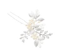 VICASKY Épingle à cheveux en forme de fleur de perles avec torsion française décorative pour mariage - Alliage argenté