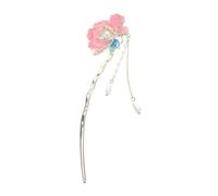 VICASKY Épingles à Cheveux Décoratives Forme de U Style Chinois Ancien Accessoires de Coiffure Originaux pour Femme Pivoine Élégante