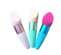 VICASKY Éponge Fond de Teint Silicone Premium Tête Champignon avec Manche Anti-gaspillage Maquillage Nettoyage Facile et Multi-usage Couleur Aléatoire