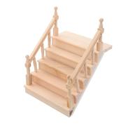 VICASKY Escalier Miniature Bois pour Maison de Poupée Accessoire Décoratif pour Projets de Bricolage et Scènes Miniatures pour Éducation et Photographie