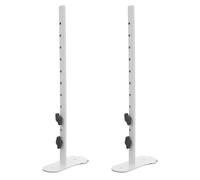 VICASKY Étagère de Bureau à Panneaux perforés, Support en Acier Inoxydable Blanc, Lot de 2 avec Fixation Stable, conçu pour ateliers et postes de Travail Modernes