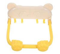 VICASKY Étagère Murale Pliable Jaune en ABS sans Perçage Ventouses Robustes, Support Multifonction pour Lavabo et Salle de Bain, Organisateur Gain de Place pour Toilettes, 1 Pièce