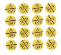 VICASKY Étiquettes D'identification pour Lapins en Plastique Jaune, 50 Pièces, Faciles à Installer et Résistantes la Décoloration, pour L'élevage de Lapins