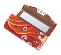 VICASKY Étui à Rouge à Lèvres Chinois Rouge en Tissu Léger et Élégant Miroir, Trousse Pratique pour Paquet à Main, Présent pour Occasions Spéciales