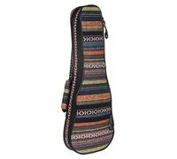 VICASKY Étui de Transport Imperméable pour Ukulélé Soprano 21 Pouces, Paquet à Dos Rembourré Ethnique Doublure en Coton, Conteneur Portable Coloré pour Instrument de Musique, Organisateur