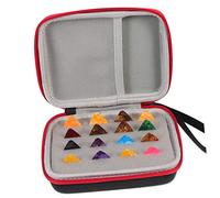 VICASKY Étui pour Médiators De Guitare 15 Médiators Colorés Boîte De Rangement Portable Noire Et Rouge Accessoires Pratiques pour Guitare Folk Et Électrique