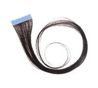 VICASKY Extension de cheveux de crise humain Extensions de cheveux pour les femmes naturel barettes cheveux fille pince cheveux extension adesive ruban dans le dissolvant d'extension Noir
