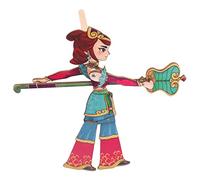 VICASKY Fabriqué avec soin - Modèle de jeu de poupées d'ombre chinoise - Marionnette à main pour garçons et filles - Jouet traditionnel de jeu d'ombres - Activité familiale