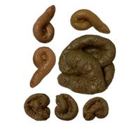 VICASKY Farce Caca Réaliste en Plastique, Lot de Sept Pièces | Aspect Convaincant, Formes Variées, pour Tables et Fonds Photo, Fêtes D’avril et Halloween