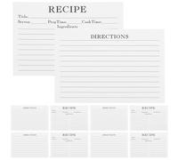 VICASKY Fiches Recettes Papier 50 Pièces, Cartes Compactes Cuisine et Repas Festifs, Accessoires Notes Alimentaires et Fiches Ingrédients Pratiques