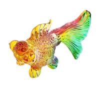 VICASKY Figurine Carpe Koï en Cristal Multicolore 93x24,5x48,5 Mm 72 G Décorations de Poissons Maison Décoration Intérieure Asiatique Aquarium Ornement Feng Shui