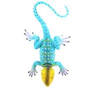 VICASKY Figurine de Lézard Réaliste en PVC, Petite Statue d'animaux Peinte la Main, Ornement Créatif pour Décoration Intérieure et Bureau, Sculpture de Reptile pour Collection