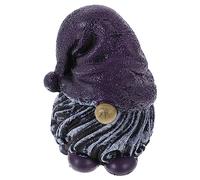 VICASKY Figurine Miniature De GNOME en Résine pour Décoration De Jardin Et Maison, Statuette Décorative Violette Chapeau Courbé, Ornement Compact Et Solide pour Intérieur Et Extérieur