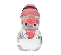 VICASKY Figurine Père Noël en Verre, Mini Décor de Table Festif et Mantel | Objet de Collection Élégant, Ambiance Joyeuse pour Fêtes de Fin D'année, Style Classique et Charmant