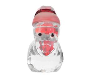 VICASKY Figurine Père Noël en Verre, Mini Décor de Table Festif et Mantel | Objet de Collection Élégant, Ambiance Joyeuse pour Fêtes de Fin D'année, Style Classique et Charmant