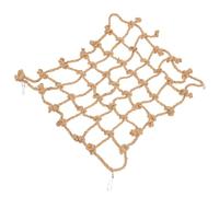 VICASKY Filet d'escalade en Corde de Jute M Taille Crochets, Suspendu pour Perroquets et Hamsters, Filet Coloré pour Jeu et Repos des Oiseaux et Petits Animaux Grimpeurs