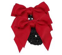 VICASKY Filets à Cheveux Noeud Rouge 2 Pièces Pour Chignon Professionnel, Accessoires Coiffure Pour Infirmières Et Personnel De Service, Maille Résistante Restauration Cuisine