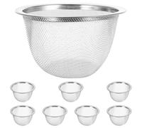 VICASKY Filtre à Thé en Acier Inoxydable 8 Pièces Infuseur, Diamètre 7,6 CM X Hauteur 5 CM, pour Infusion de Feuilles en Vrac la Maison