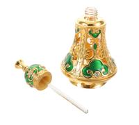 VICASKY Flacon de Parfum, Bouteille Parfum Rechargeable, 125ml, Verre, Vert, Bouchon, Style Moyen-Oriental, pour Huiles Essentielles, Chambre et Voyage