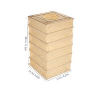 VICASKY Foldable Paper Lampshade Rectangular Japanese Lantern Light Cover Handmade Bamboo And Paper Lamp Shade For Home Decor Dust Ceiling Pendant Replacement
