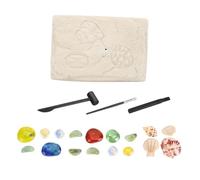 VICASKY Fouille Archéologique pour Garçon et Filles Kit DIY D’Excavation de Fossiles et Pierres Précieuses en Matériau Solide Jeu Éducatif Créatif pour Apprentissage et Découverte